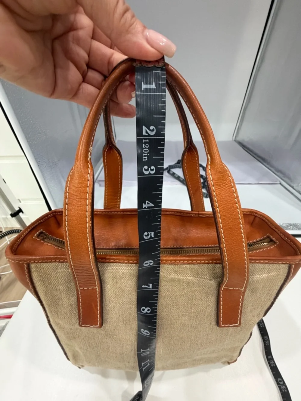 Vintage Fendi Selleria Canvas Leather Tote Bag w Matching Strap Italy - Picture 14 of 17